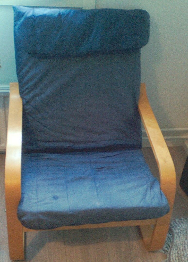 2kpl sinisiä nojatuoleja
