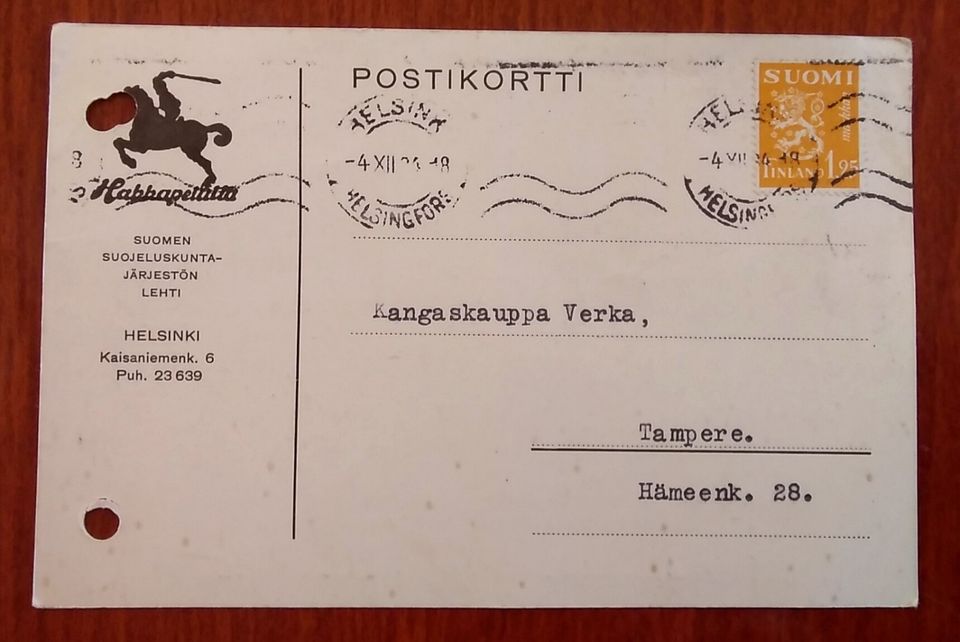 Postikortti vuodelta 1934