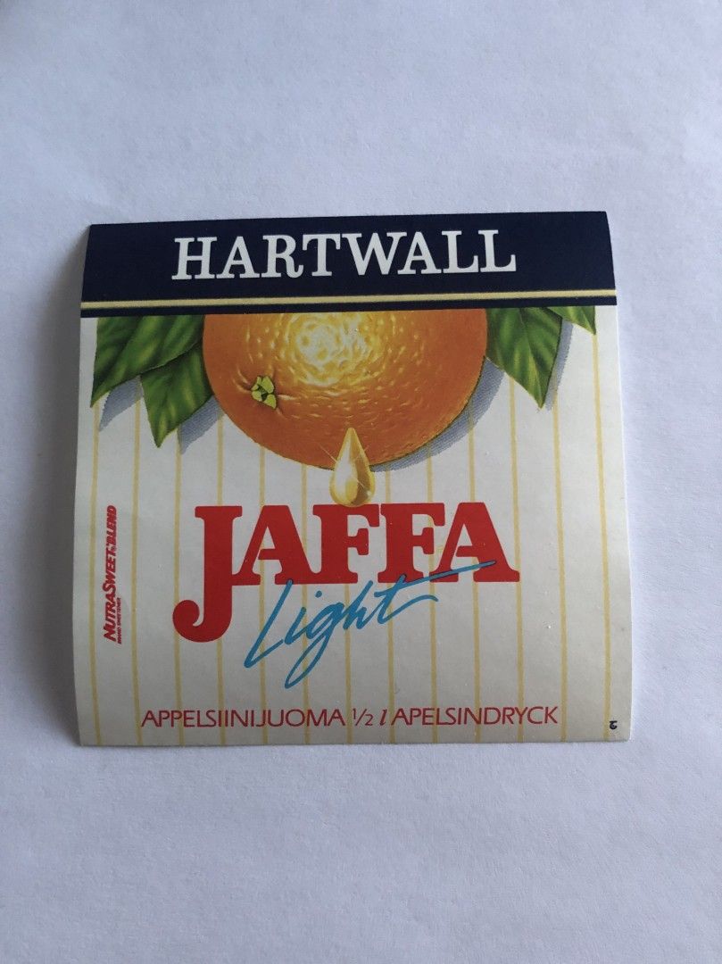 Hartwall Jaffa Light -etiketti
