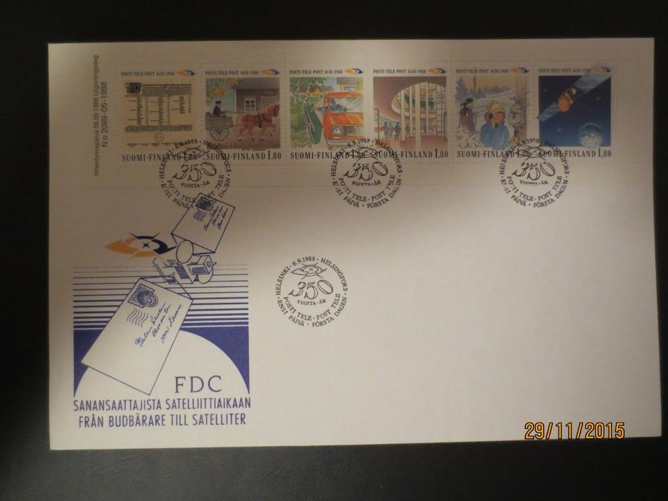 FDC Posti 350V 6.09.1988