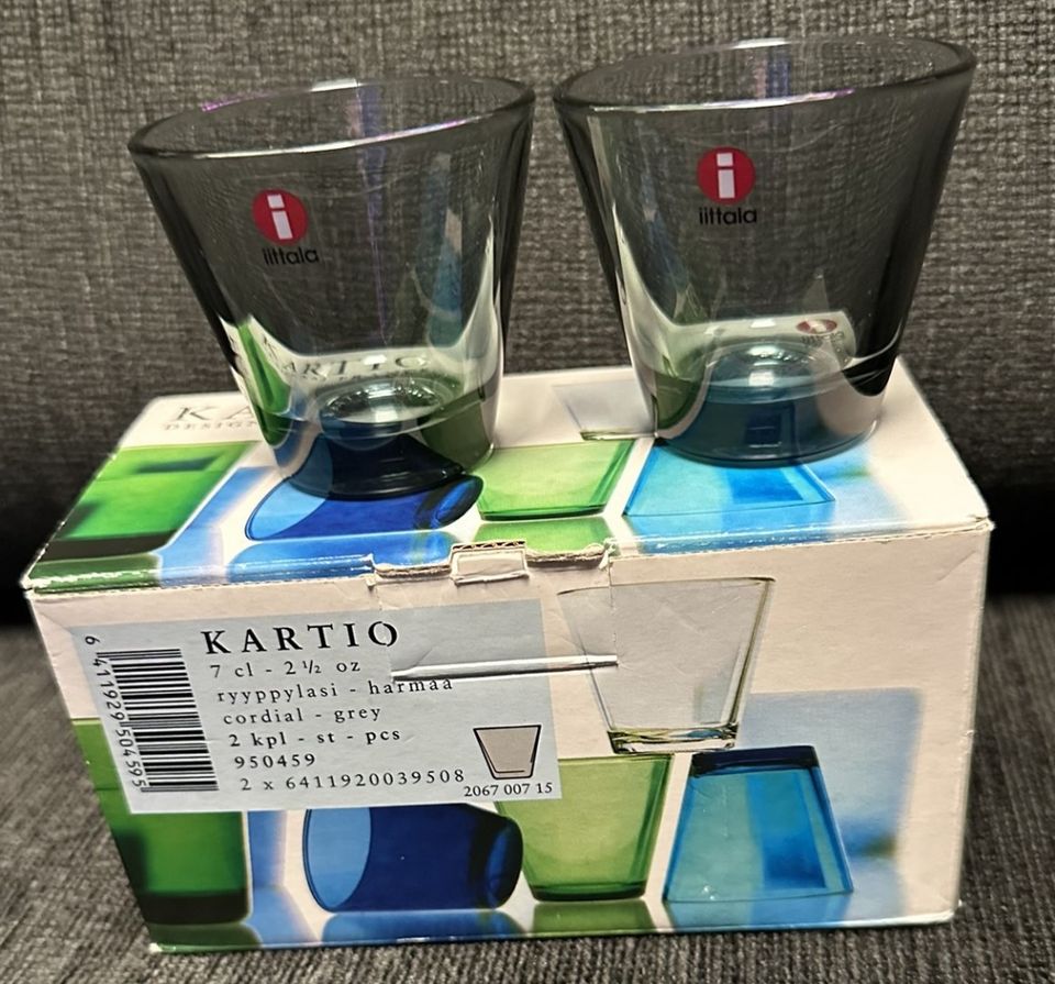 Iittala Kartio ryyppylasi harmaa 2kpl