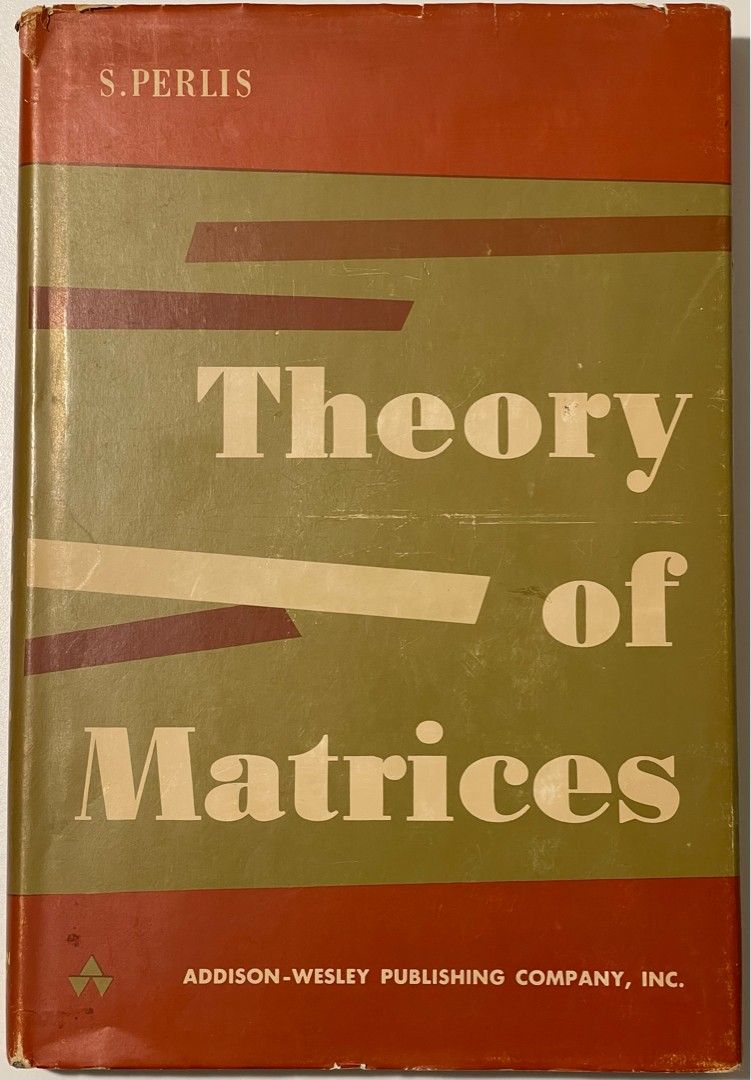 Theory of matrices - Perlis, Sam