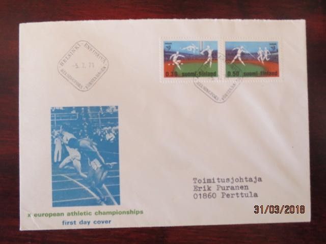 FDC Yleisurheilun EM-kilpailut 1971