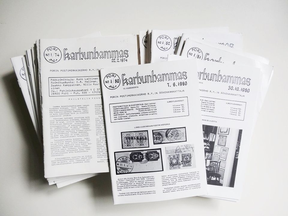 Postimerkkilehti Karhunhammas 1971-85