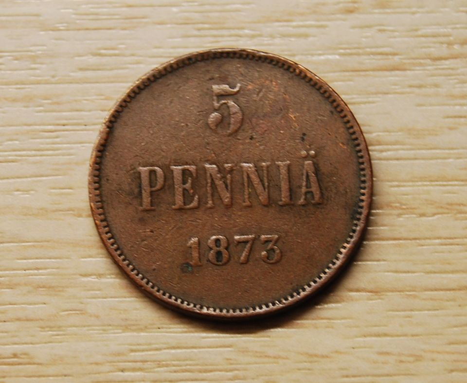 5 penniä 1873 Aleksanteri II