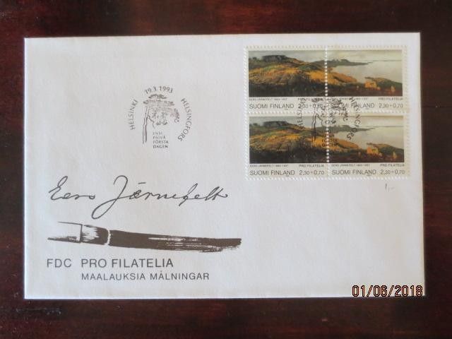 FDC Pro filatelia Eero Järnefelt 1993