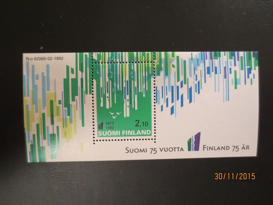 Suomi 75 vuotta- blokki 1992