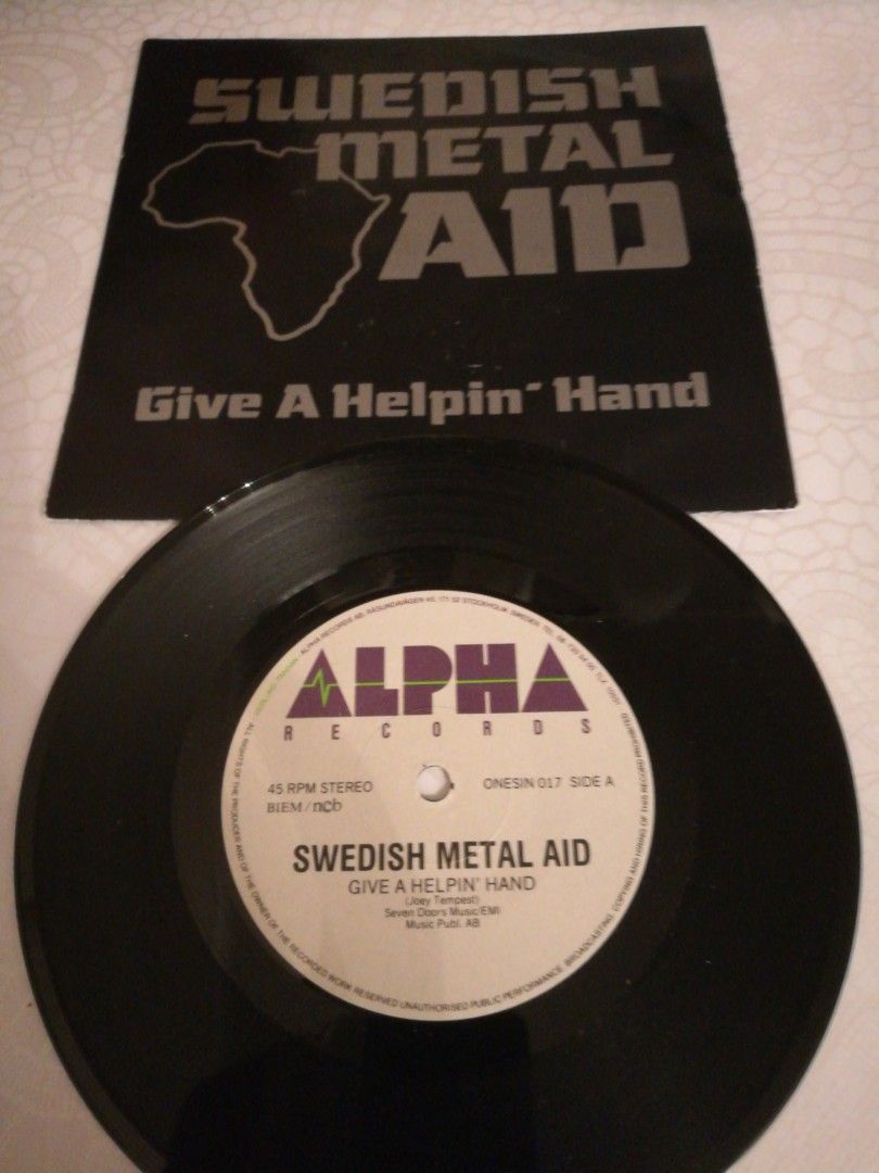 Swedish Metal Aid 7" Give a helpin' hand