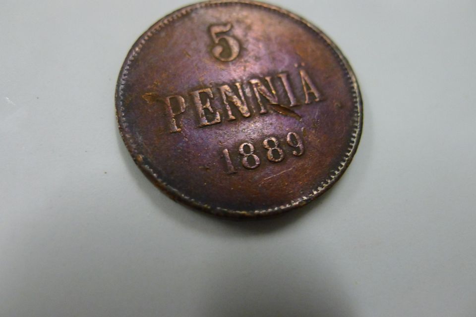 5 Penniä 1889