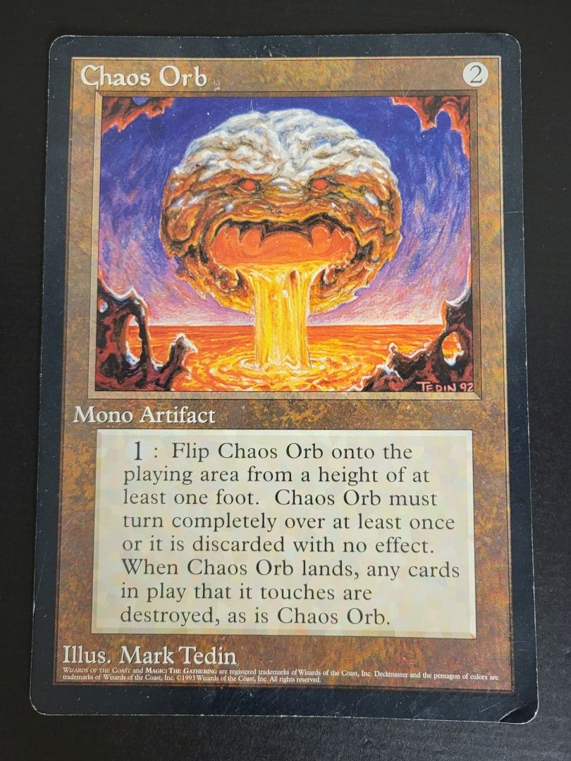 MTG Chaos Orb Oversize promokortti