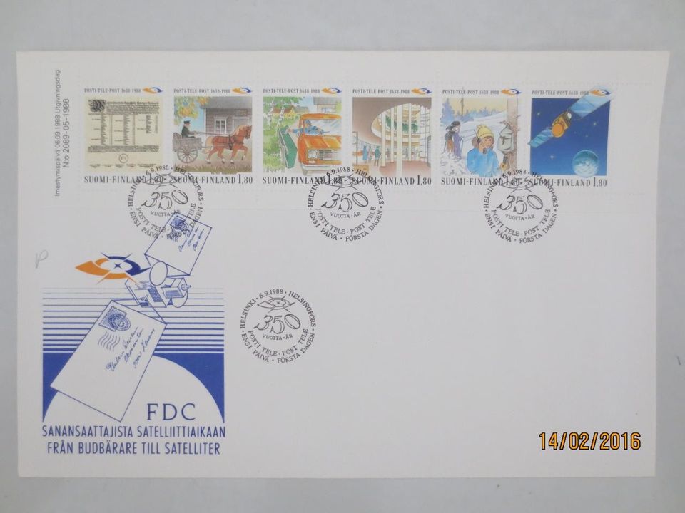 FDC Posti 350 V 6.9.1988