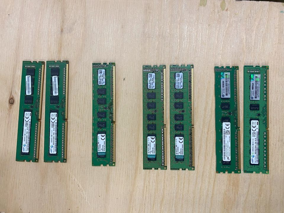 4GB ja 8GB DDR3 ECC muistikampoja