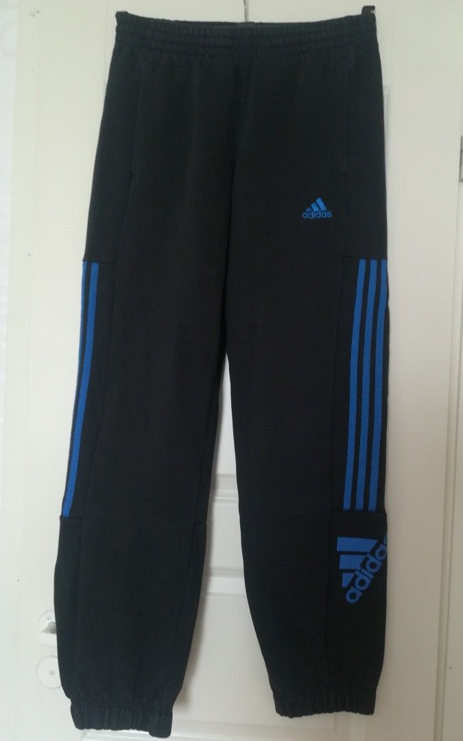 Adidas mustat poikien collegehousut S