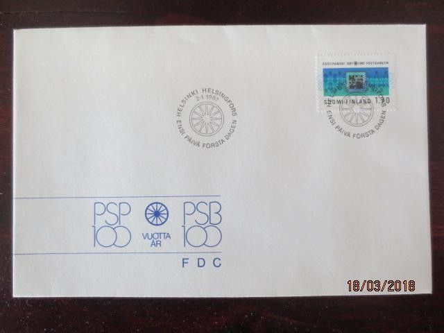 FDC Postipankki 100v 1987