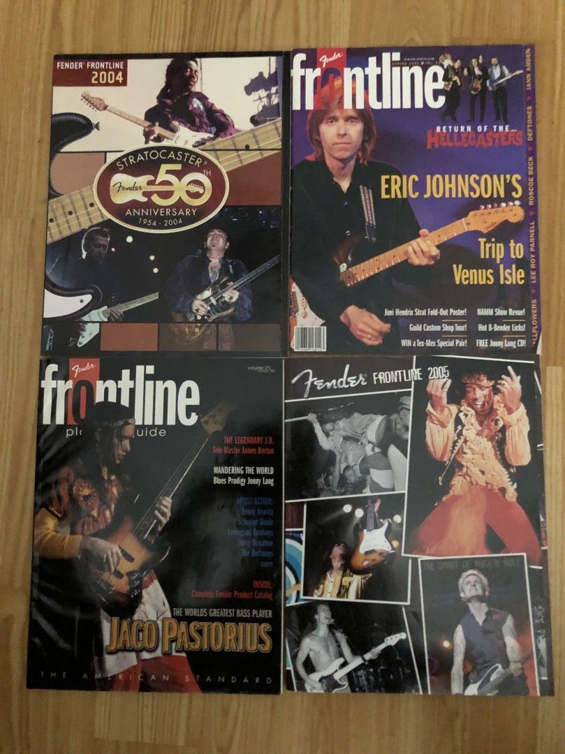 Fender frontline lehdet ja 50 anniversary catalog