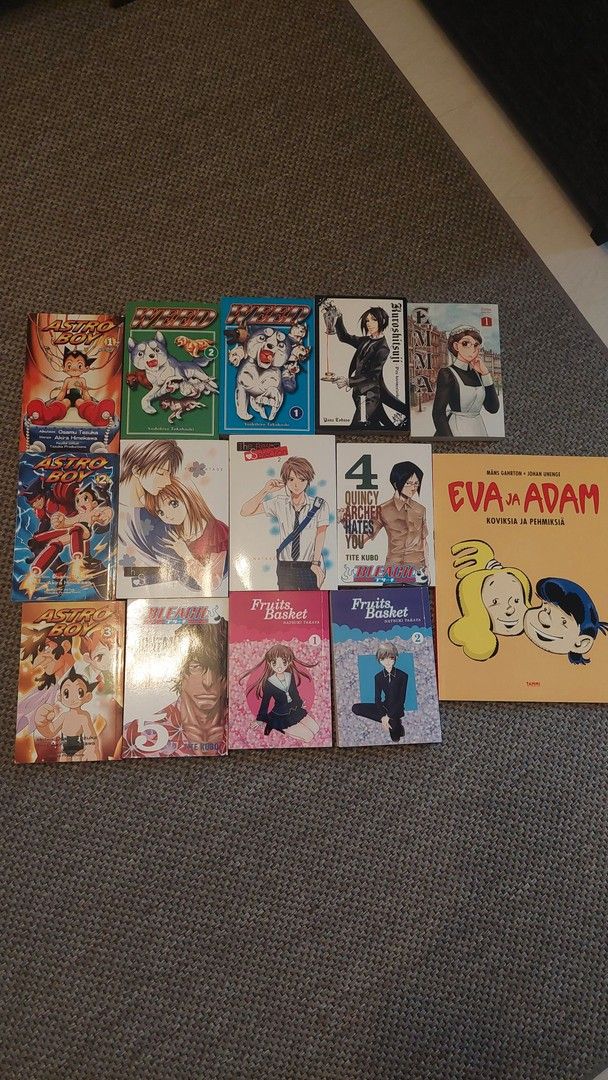 Manga-sarjakuvia ja Eva ja Adam sarjakuva