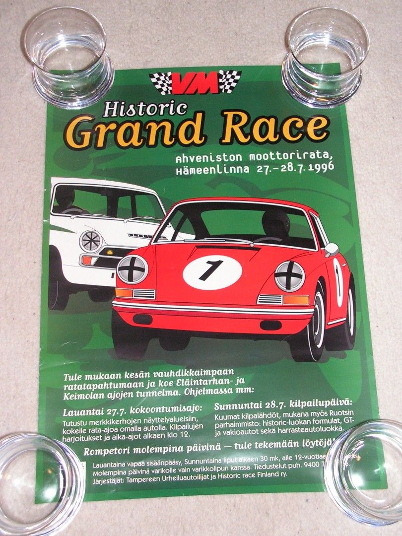 Vihreä Historic Grand Race tapahtumajuliste 1996