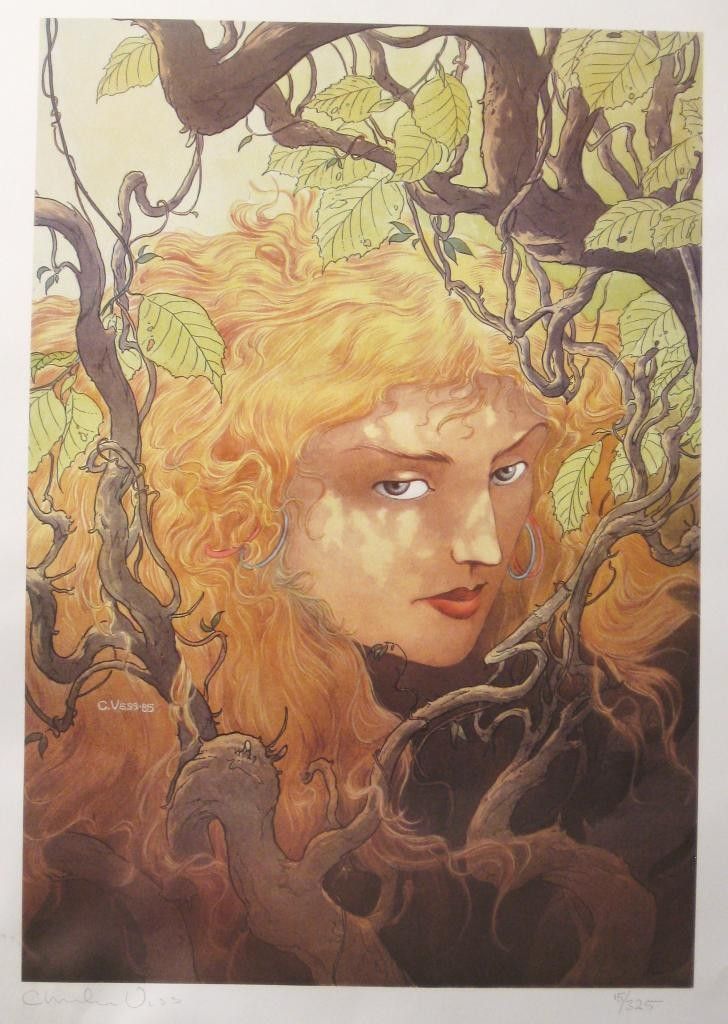 Lithograph 122 Charles Vess Face Of Girl