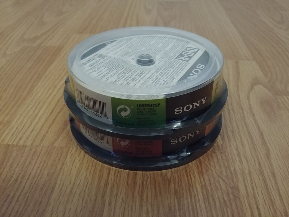 Uusia Sony DVD-R, SONY DVD+R levyjä 2 x 10 kpl