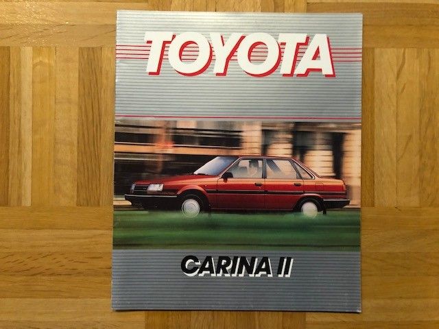 Esite Toyota Carina II vuodelta 1986. Carina 2