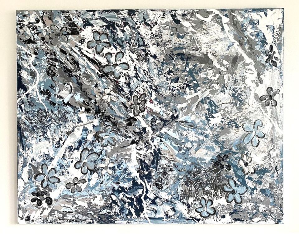 Abstrakti maalaus Ice flower