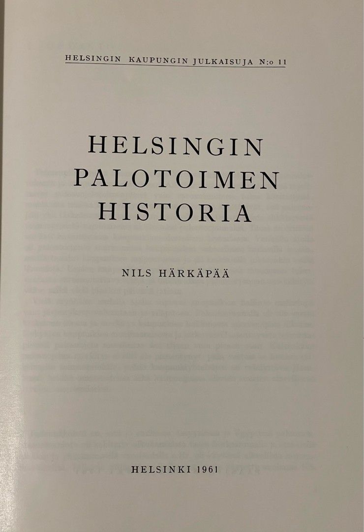 Helsingin palotoimen historia 1961 - Härkäpää Nils