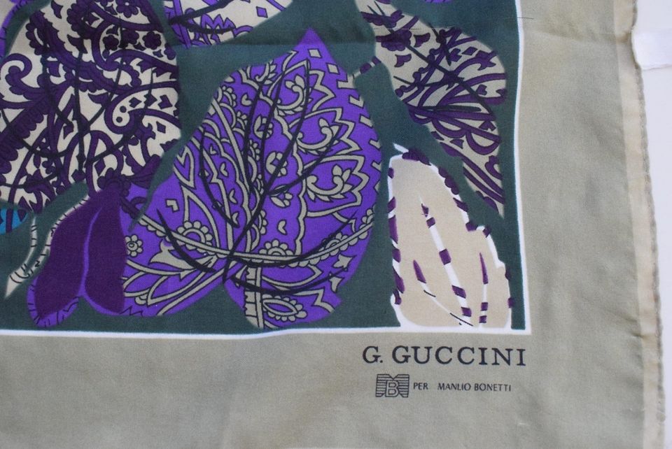 Vintage G. Guccini huivi, 75x75 cm