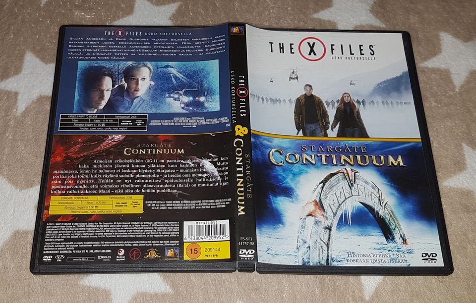 X-Files Usko koetuksella + Stargate Continuum 2DVD