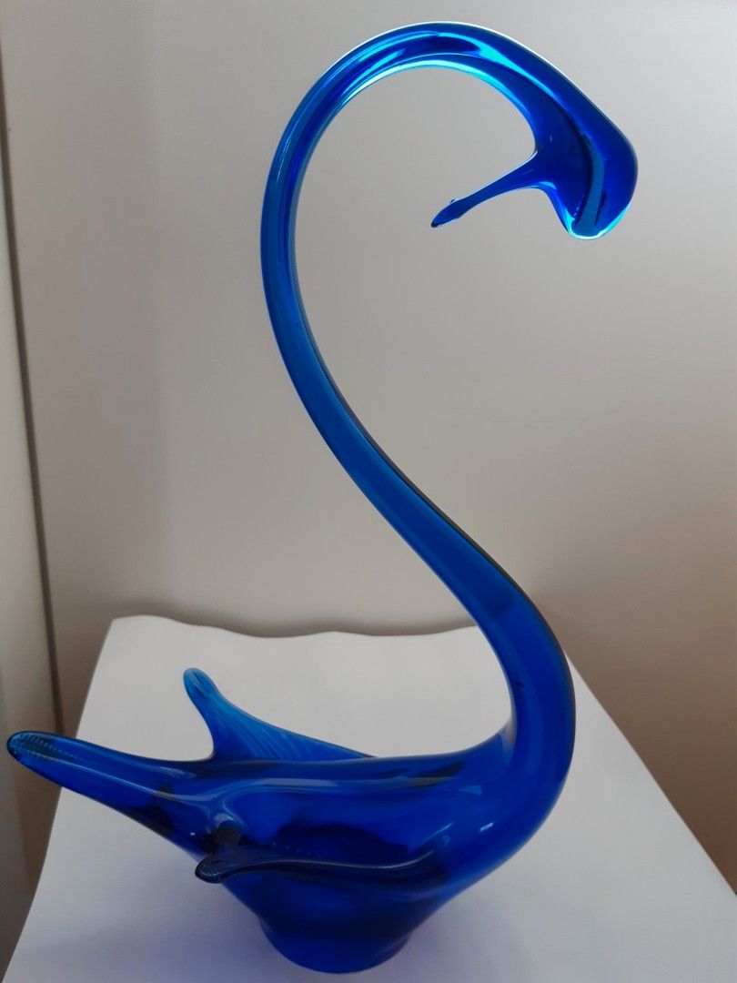 Sininen lasilintu, kork. 33 cm