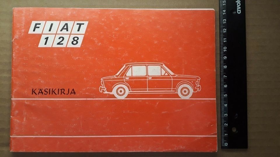 Fiat 128 1970 omistajan käsikirja, ohjekirja hansk