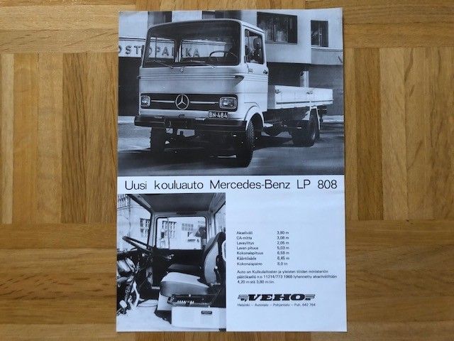 Esite Mercedes LP 808, kuorma-auto, noin 1968