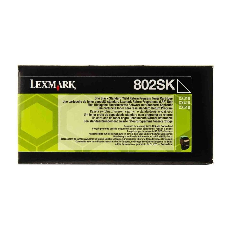 Lexmark 80C2SK0 802SK musta värikasetti