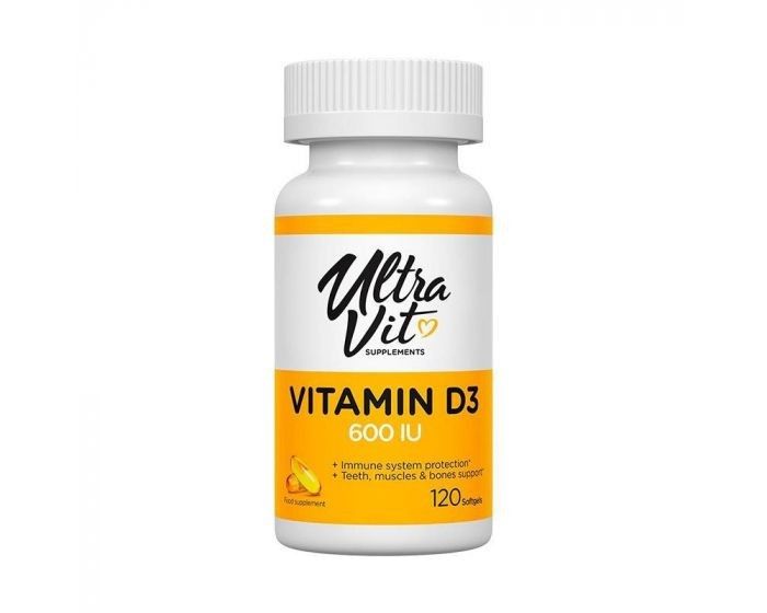 Ultravit vitamin d3 600iu pehmeät kapselit 120 kpl