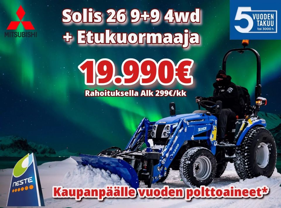 Solis 26 9+9 Kamppanjamalli sis 1v polttoaineet