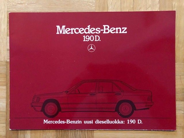 Esite Mercedes W201 190 D 1984, suomenkielinen