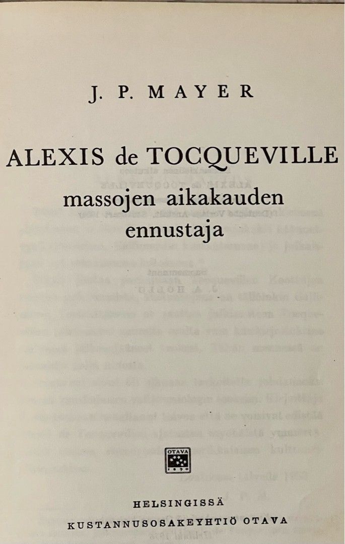 Alexis Tocqueville, massojen aikakauden ennustaja