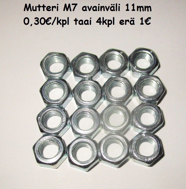 Uusia M7-Muttereita 4 kpl eurolla