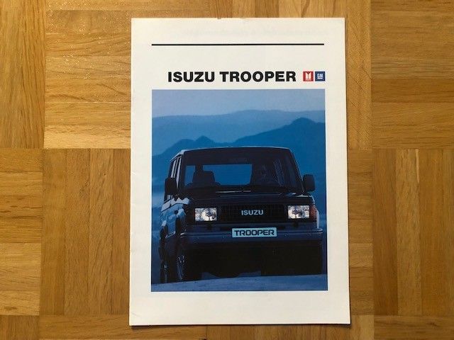 Esite Isuzu Trooper vuodelta 1989