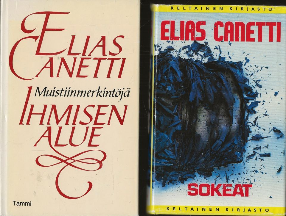 Elias Canetti:Sokeat,Ihmisen alue.Muistiinmerkintö