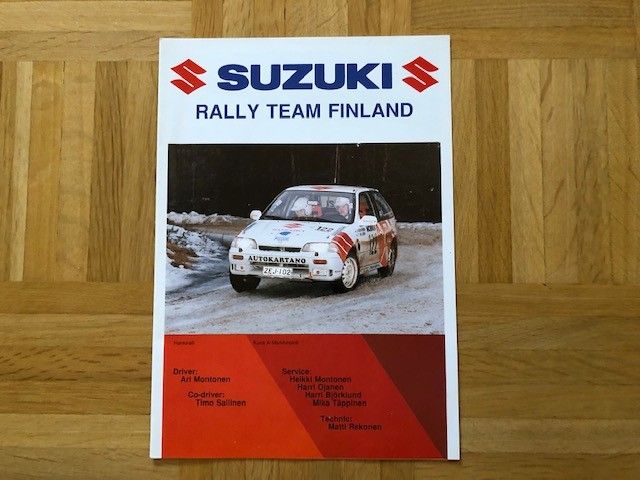 Esite Suzuki Swift GTI 1990. Rally Team Finland