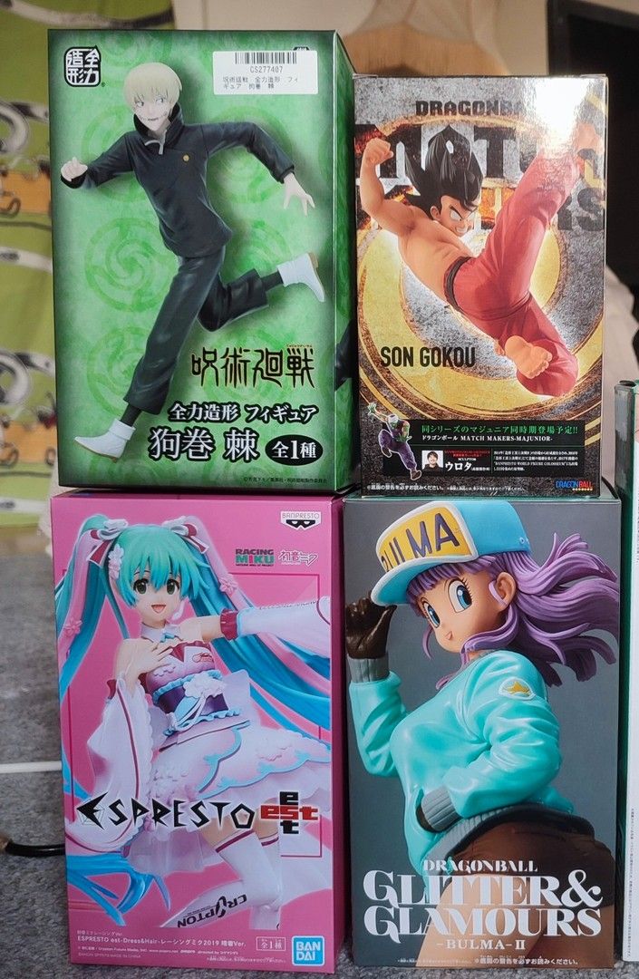 Prize anime ja manga figuureja