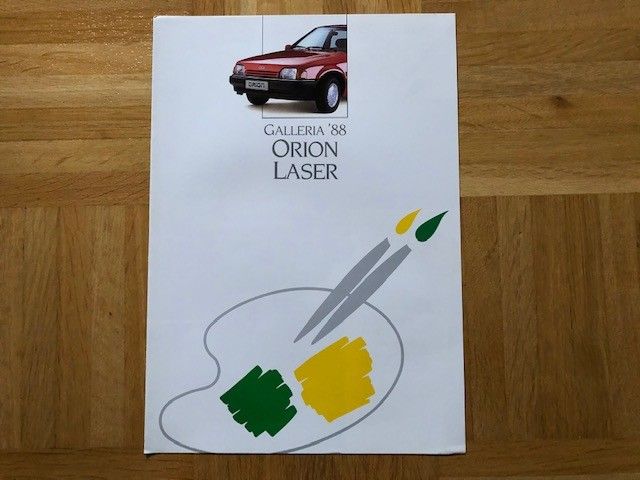 Esite Ford Orion Laser vuodelta 1988