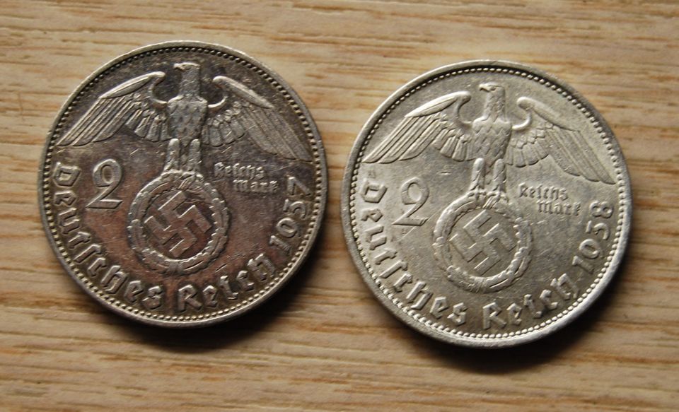 Hakaristi, Hopea,NATSISAKSA 2 Reichsmark