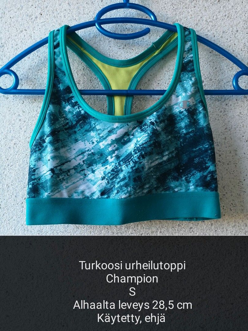 Champion turkoosit urheiluliivit S