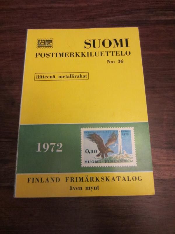 Suomen postimerkkiluettelo no 36 ,1972
