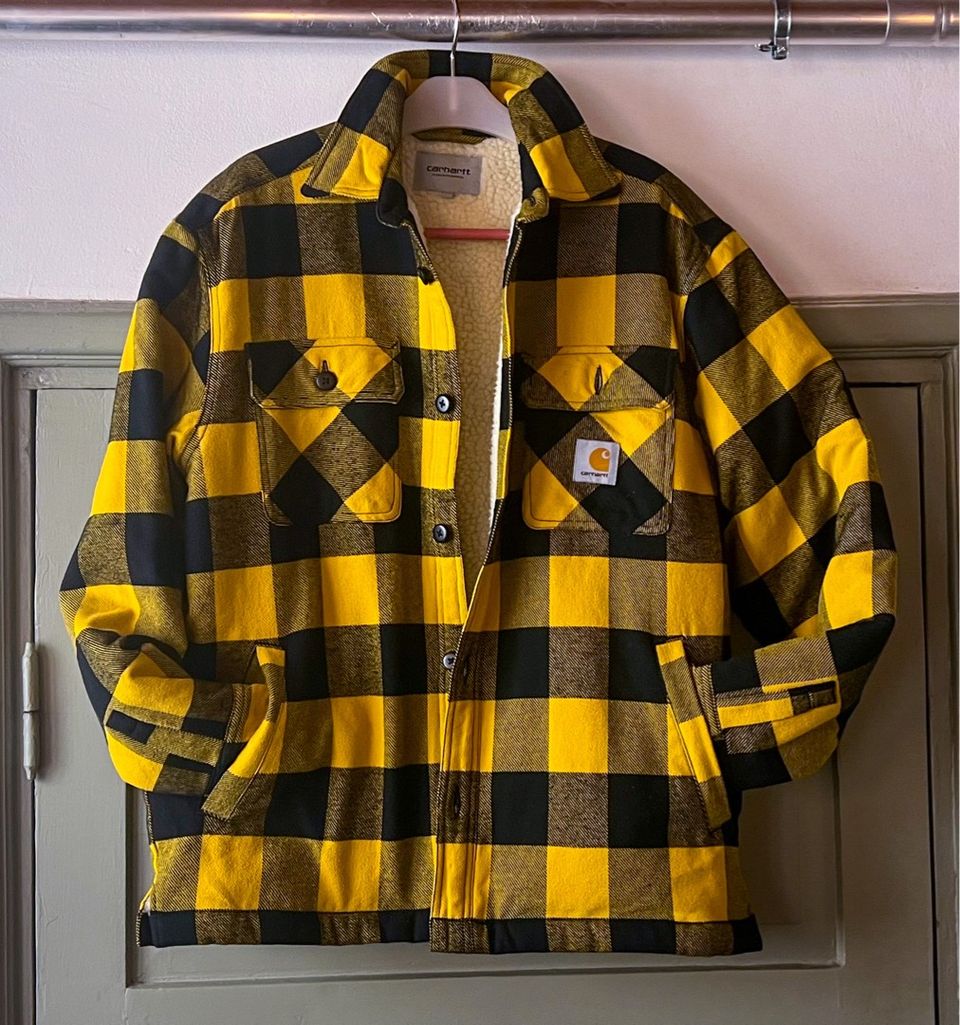 Carhartt Merton Sherpa Jacket / Yellow Checkerboard