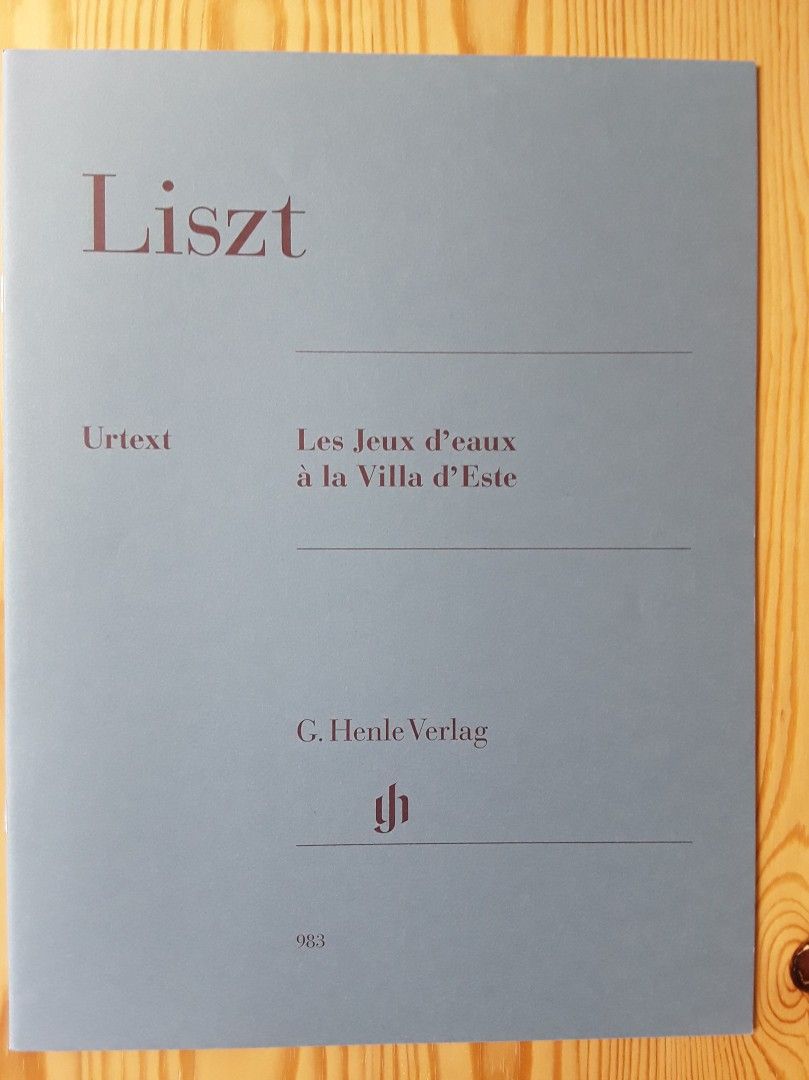 Nuotti: Liszt: Les Jeux d'eaux a la Villa d'Este