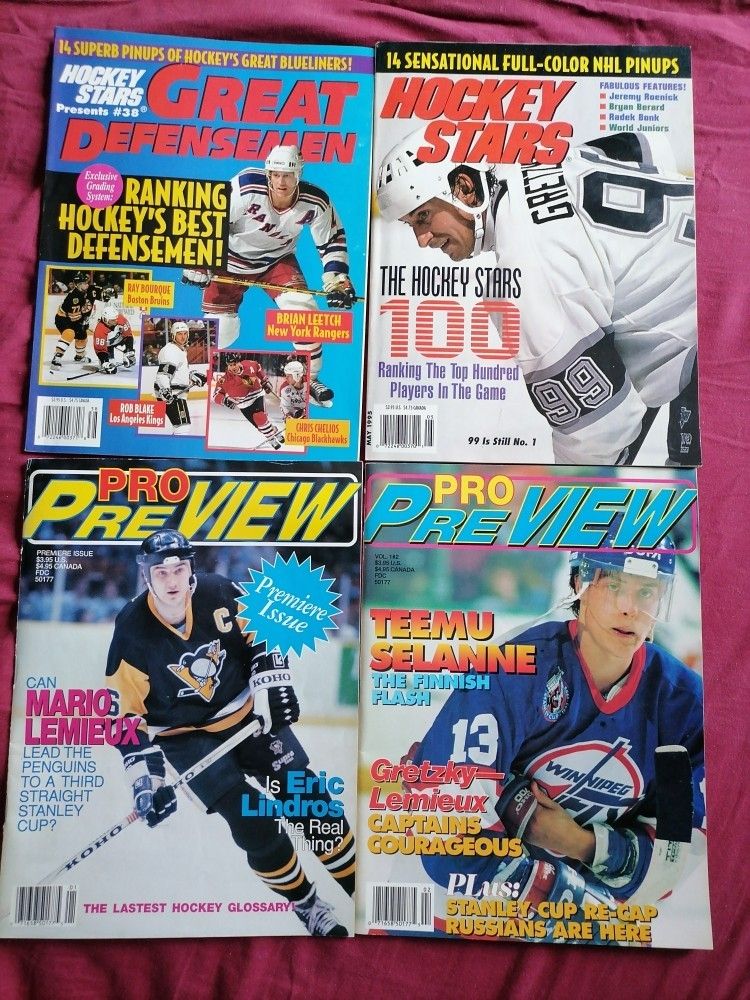 NHL Hockey lehtiä 1991-95