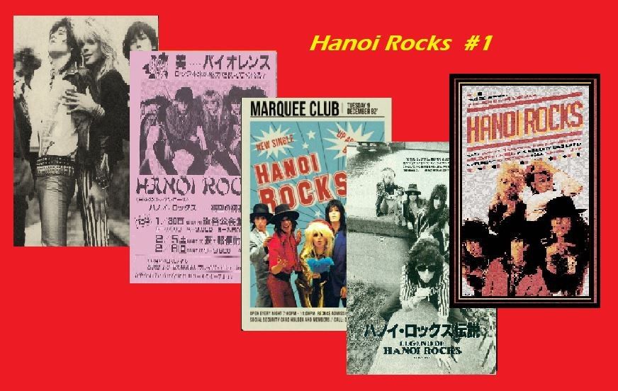 HANOI ROCKS - julistesetti 5kpl x A4 koko