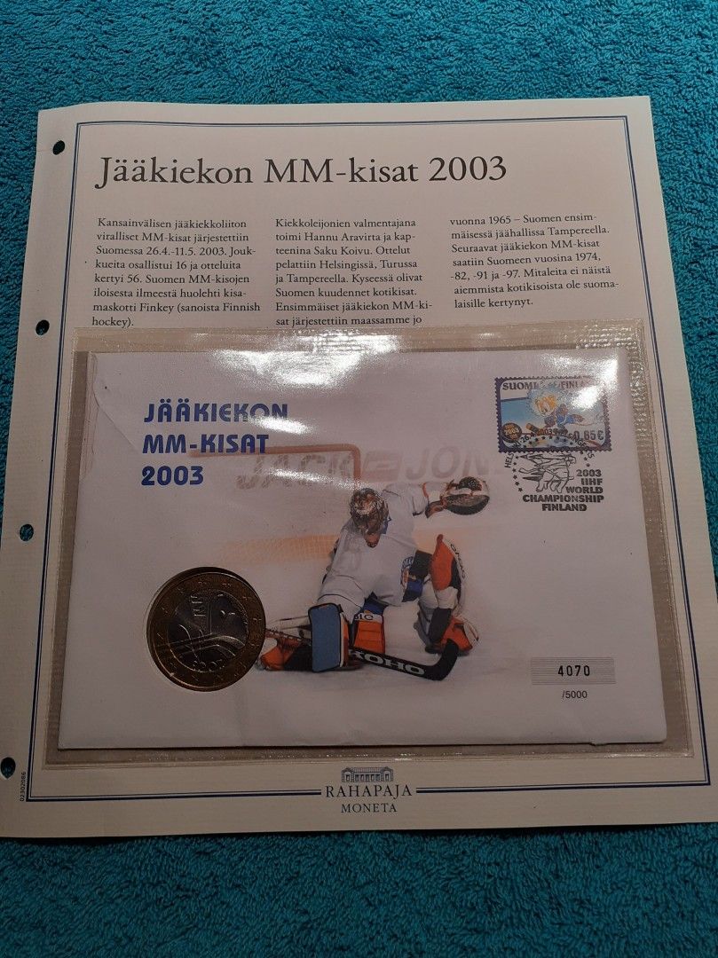 Jääkiekon MM-kisat 2003 kolikko